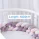 thumbnail image 4 of Almohada de cama trenzada de cuatro hebras con bolas de nudo largo tejidas, tira anticolisión para niños, 4 of 5
