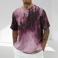 thumbnail image 2 of ZRGHAOYLQ Big and Tall Mens Gradient Tie Dye Graphic T Shirt Fashion Short Sleeve Crew Neck Casual Tee Comfortable Loose Fit Streetwear Tops for Daily Wear, 2 of 6
