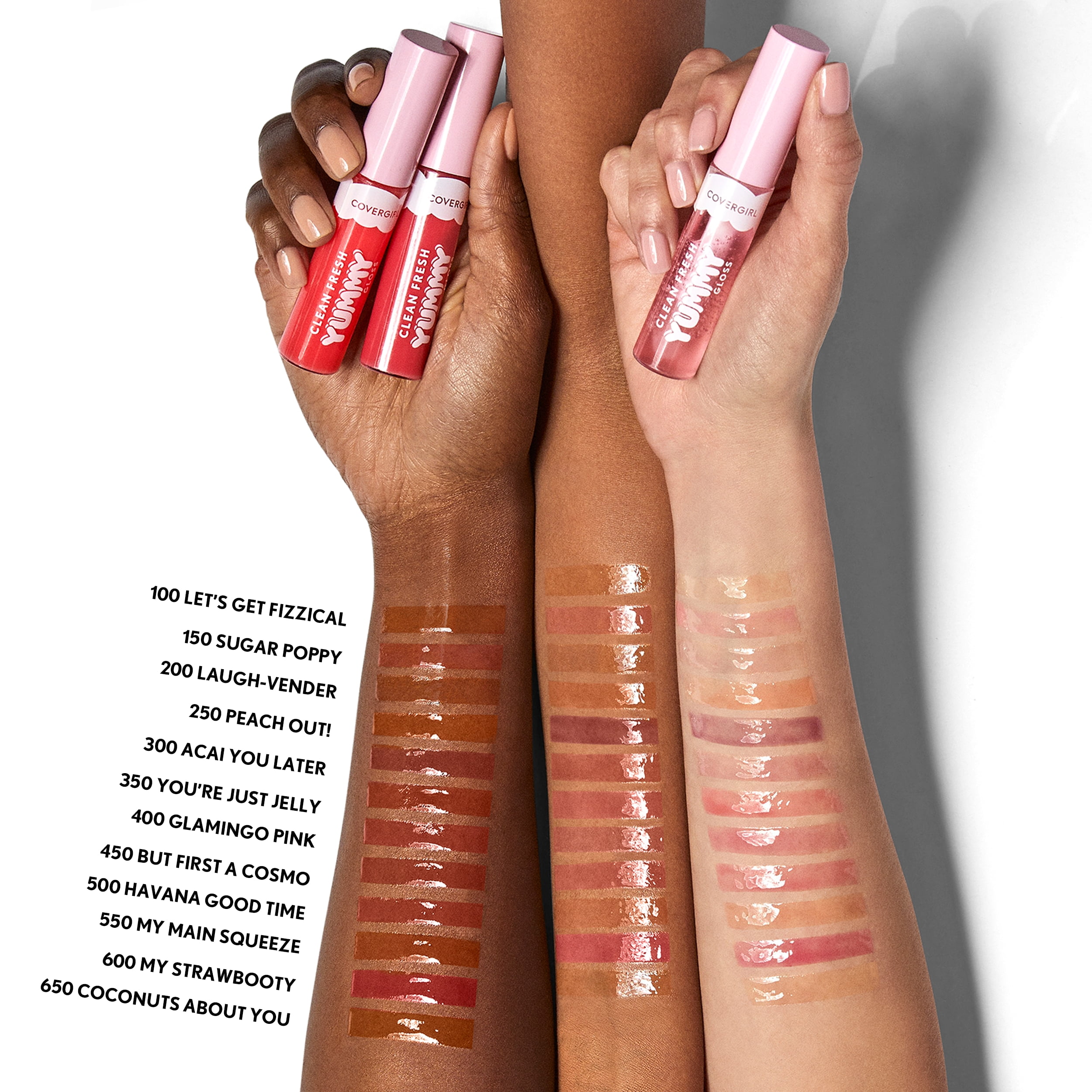 (2 pack) COVERGIRL Clean Fresh Yummy Lip Gloss, 450 but First a Cosmo, 0.33 fl oz
