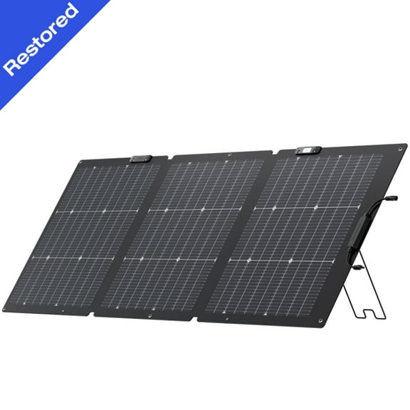 Restored EF EcoFlow 160 Watt Portable Solar Panel for Power Station, Foldable Solar Charger with Adjustable Kickstand, Waterproof IP68 for Outdoor Camping RV Off Grid System, Certified (Refurbished)