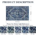 thumbnail image 2 of HAHDAXIA Boho Machine Washable Area Rug Non-Slip Carpet for Living Room Lightweight Stain Resistant Throw Bedroom, Blue Persian Distressed Indoor Entryway Bath Dinning Room, Persian Blue #02,, 2 of 7