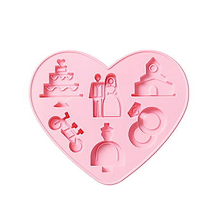 

Hxroolrp Valentines Day Decorations Cake Mould Valentine s Day 6 With Small Love Wedding Themed Silicone Chocolate Tool Baking Epoxy Cake Tool