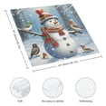 thumbnail image 3 of WERPE Snowman Squirrel Bird Dinner Napkin for Dining Table Kitchen Daily Party Housewarming Farmhouse Decor Gift 6 PCS, 3 of 7
