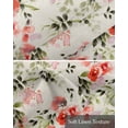 thumbnail image 6 of Farmhouse Flower Linen Curtain Valance for Bedroom/Bathroom/Kitchen/Office/Living/Dining Room Windows,Traditional Ink Painting Red Sage Leaf Pocket Topper Drapes Decorative Cafe Drapery Panel 42x12, 6 of 6