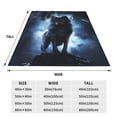 thumbnail image 3 of Vsdgher Night Scene of Wolves Ultra-Soft Micro flannel Blanket Throw Blankets for Couch Sofa, Bed (4 sizes)-40"x30", 3 of 7