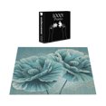 thumbnail image 3 of Ambesonne Turquoise Jigsaw Puzzle, Futurist Poppy Flowers, Heirloom-Quality Fun Activity for Family Durable Cardboard, 1000 pcs, Dark Seafoam Cadet Blue, 3 of 5