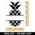 thumbnail image 2 of Pineapple Silhouette Split Frame Name Monogram Rectangle Rubber Stamp Stamping Scrapbooking Crafting - Large 2.5in, 2 of 7