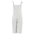 thumbnail image 4 of aidice Capri Overalls for Women Summer Casual Eyelet Tie Spaghetti Strap Comfy Cropped Pants Jumpsuits, 4 of 5