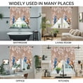 thumbnail image 3 of Birds Floral Swag Valances for Windows 2 Pack, Kitchen Window Curtains 36 Inch Length, Farmhouse Pink Flower Leaf Wood Grain Brown Privacy Swag Curtains for Living Room/Bathroom 36"x36", 3 of 8