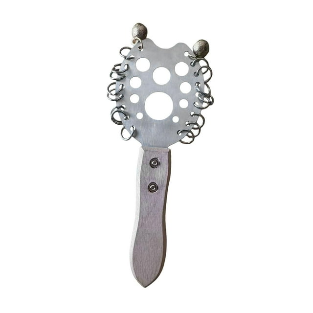 arctrm Metal Shaker Hand Bell Rattle Lightweight Percussion Instrument for African Drum
