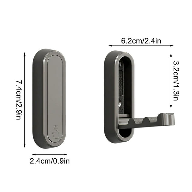 Yhmxh Organizadores y almacenamiento Gancho plegable para ropa, entrada, vestíbulo, baño, zapatero, gancho para ropa, perforado, fijo, para colgar en la pared, no requiere perforación, 6 ml