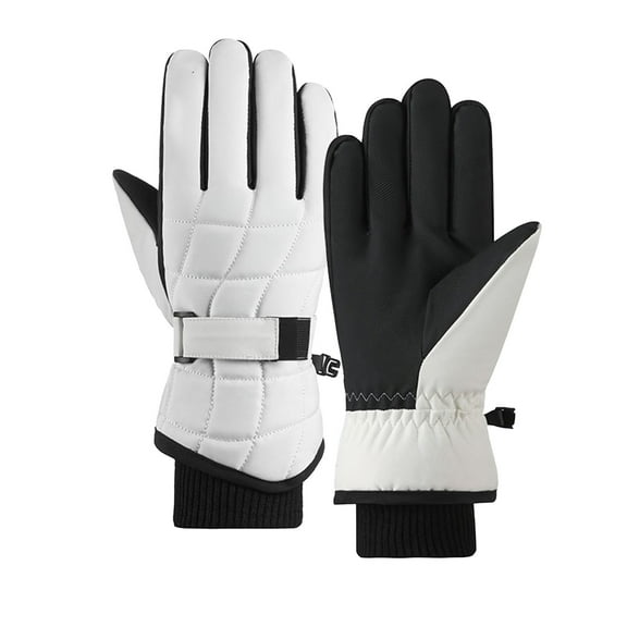 Uuowzo Winter Ski Gloves Waterproof Cold Resistants Fleece Lined Windproof Warm Thickened Cycling Sports Outdoor Thickened Warm Gloves Winter Gloves for Women Men, C