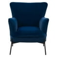 thumbnail image 4 of CorLiving Eliana Modern Wide Velvet Upholstered Indoor Wingback Accent Chair, 4 of 9