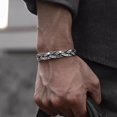 thumbnail image 3 of Pulsera de plata 925 con estampado de pez para hombre hecha a mano tailandesa, 3 of 3