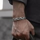 thumbnail image 3 of Pulsera de plata 925 con estampado de pez para hombre hecha a mano tailandesa, 3 of 3