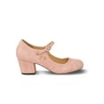 thumbnail image 3 of Chase & Chloe Women's Vintage-Inspired Chunky Heel Mary Jane Pumps with Adjustable Strap, 3 of 3