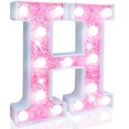 thumbnail image 1 of Carpa LED Pooqla con forma de letra para marquesina, color rosa claro, funciona con pilas, 1 of 6