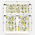 thumbnail image 6 of Yellow Lemons Kitchen Curtains Watercolor Window Curtains Valance and Tier Set 36 Inch, Summer Fruit Rod Pocket Short Tier Curtain for Bedroom Living Room, Abstract Small Cafe Kitchen Decor, 6 of 6