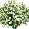 thumbnail image 7 of XEAZON 12 Bundles Artificial Flowers for Outdoors Decor, Artificial Fake Silk Flowers, UV Resistant Faux Plants for Wedding Indoor Outside Home DIY Garden Porch Party Decoration (White), 7 of 7