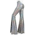 thumbnail image 6 of Sequins Flares Pants Glitter High Waist Bells Bottom Trousers Party Clubwear, 6 of 8