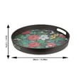 thumbnail image 2 of Bamboo Walnut Floral Round Tray 38cm, 2 of 3