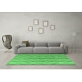 thumbnail image 3 of Ahgly Company Machine Washable Indoor Rectangle Abstract Emerald Green Modern Area Rugs, 7' x 10', 3 of 4