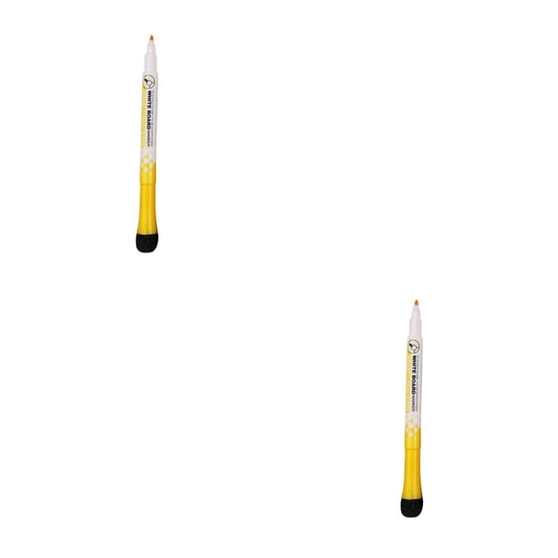 Bearachild Kids Adsorbable Blackboard Marking Drawing Pen Markers Pencil Chalkboard Erasable Handwriting Anti-smudge Smooth Writing Amarillo 2piezas