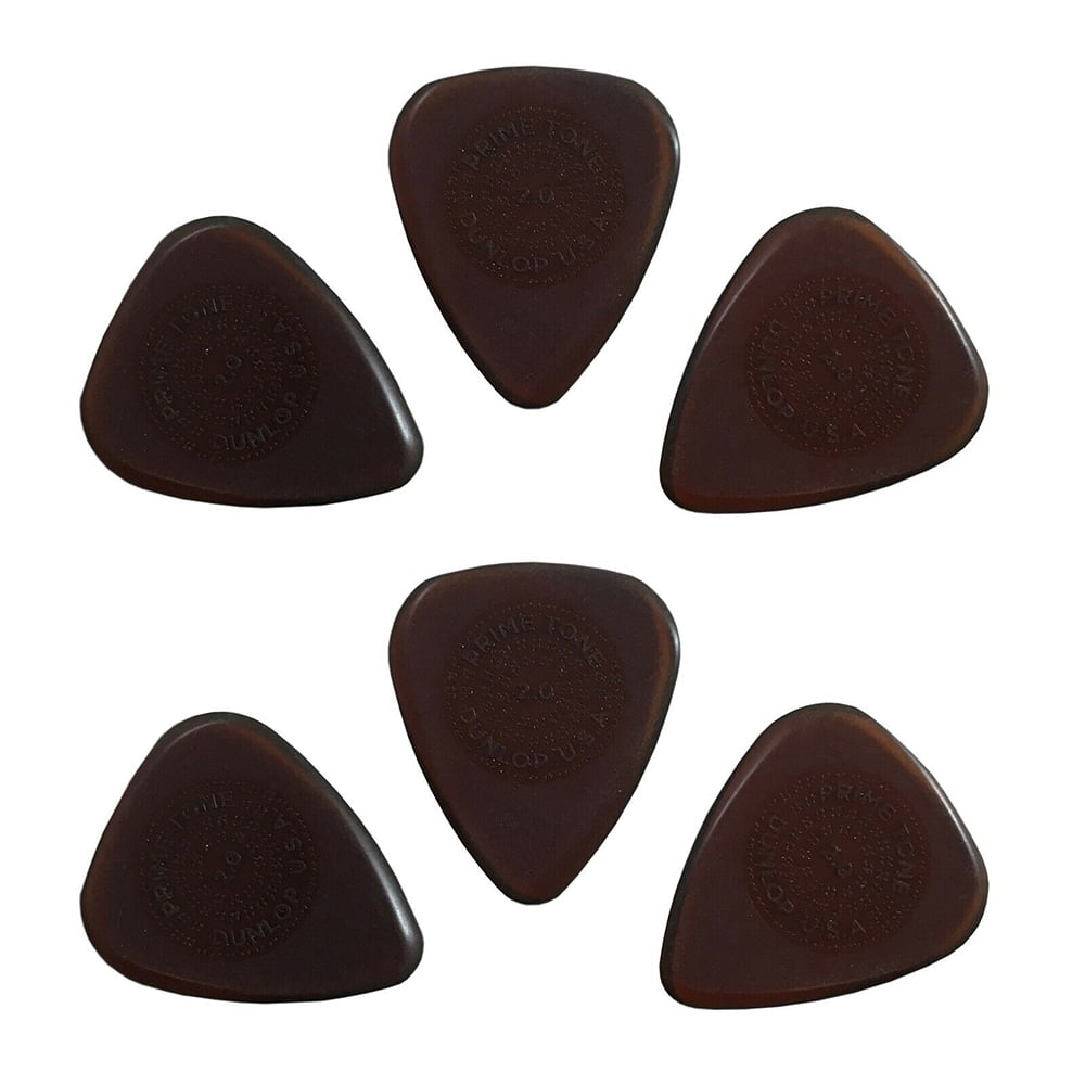 Dunlop Guitar Picks 6 Pack Primetone Standard Raised Grip Hand Sculpted  2.0mm
