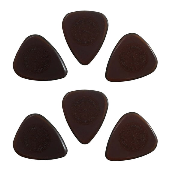 Dunlop Guitar Picks 6 Pack Primetone Standard Raised Grip Hand Sculpted 2.0mm