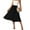 Black, variant on Summer Skirts for Women Casual Solid Color Elastic High Waist Skirt Fashion Knee-Length Skirts with Drawstring Pocket Skirt Dress