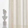thumbnail image 4 of Cortinas Treatmentex con pompones de lino transparente, 160 x 160 cm, 2 unidades, color beige, 4 of 9