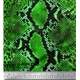 thumbnail image 2 of Soimoi Green Poly Georgette Fabric Leopard & Snake Animal Skin Print Sewing Fabric Yard 42 Inch Wide, 2 of 3