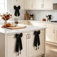thumbnail image 4 of Satin Bow Wall Hanging, Large Ribbon Door Decor, Elegant Holiday Accent, Adds Soft Sophisticated Charm and Hangs Securely for Door Handle, Wall Mount, and Window Frame., 4 of 7