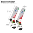 thumbnail image 2 of Gukieu Merry Christmas Gnome1 Print Contrast Color Stockings, Elastic Sports Socks Warm Socks Clothing Accessories, Adult Unisex, 2 of 6