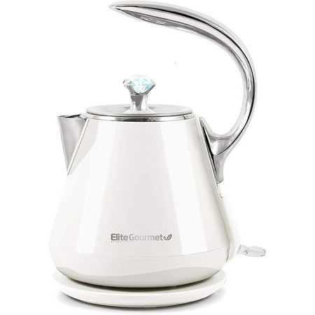 

Ekt-1203W Double Wall Insulated Cool Touch Electric Water Tea Kettle Bpa Free Stainless Steel Interior And Auto Shut-Off 1.2L White Ivory