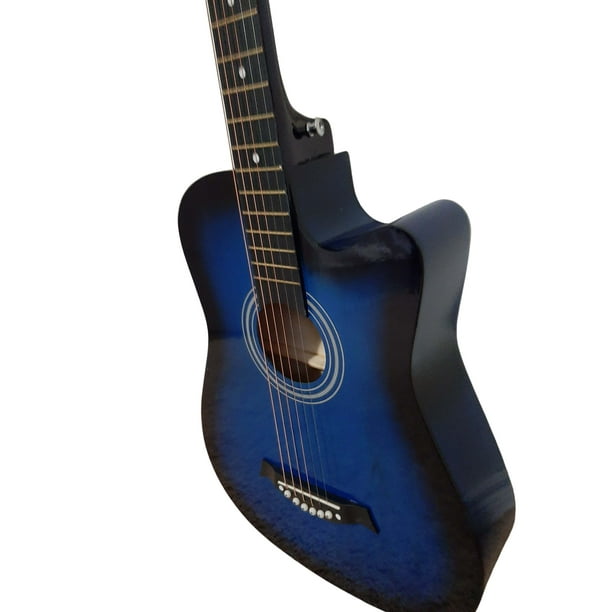 Guitare acoustique 38 pouces pour débutants, enfants, adultes de petite  main Bleu SPS336 avec package complet 