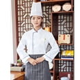 thumbnail image 2 of Chef Jacket restaurant house kitchen counter Washable Cook Uniforms Long Sleeve Unisex XXL, 2 of 8