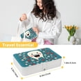 thumbnail image 5 of Tiny Teeth Portable PU Leather Jewelry Box Organizer with Removable Compartment, Necklace Holder, Bracelet Holder, 5 of 6