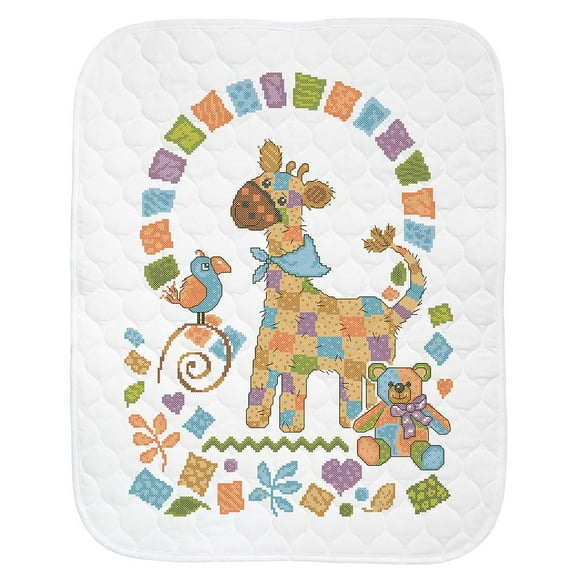 Stamped Embroidery Baby Quilt Kit