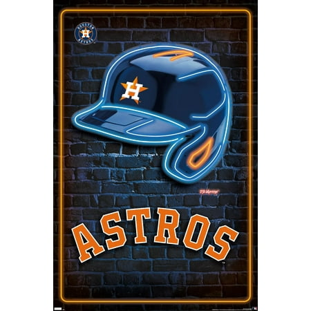 MLB Houston Astros – Neon Helmet 23 Wall Poster 14.725 x 22.375