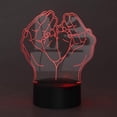 thumbnail image 2 of I Love You to The Moon and Back, 3D Illusion Lamp Flower, Bear 3D Visual Night Light, I Love You Gifts for Him Lamps for Adults, Love Lights Neon Sign Light Xmas Birthday Decoration, 2 of 7