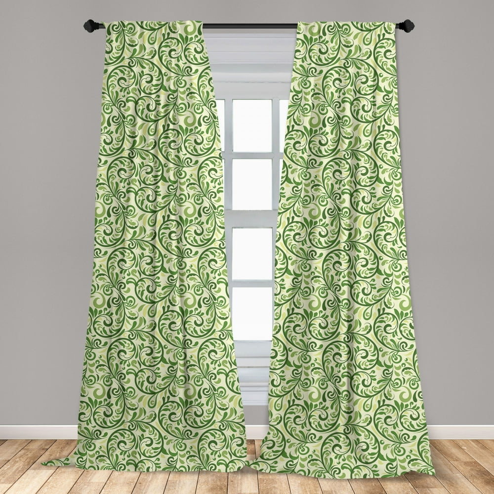 green-curtains-2-panels-set-swirled-curly-abstract-leaves-with-damask