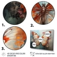 thumbnail image 3 of Designart "Butterfly s Flight Orange White Grace II" Animals Floater Framed Canvas Art Print, 3 of 7