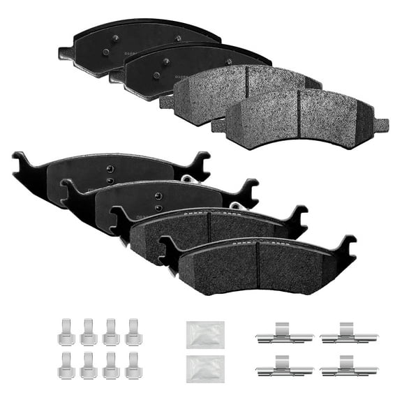 ACB ZONE 8PCS Ceramic Brake Pads for Ram 1500 Dodge Ram 1500 Durango Chrysler Aspen, Front & Rear(D1084, D898)