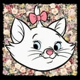 thumbnail image 2 of Men's Aristocats Marie In A Bed Of Flowers Cuteness Stare Graphic Tee Black X Large, 2 of 5