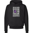 thumbnail image 2 of Inktastic Alzheimer's Awareness Strength Support and Courage Adult Hoodie Sweatshirt, 2 of 4