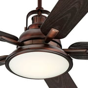 Casa Vieja 60 Wind and Sea Indoor Outdoor Ceiling Fan 5 Blade LED Light Remote Control Oil Rubbed Bronze Finish Bedroom