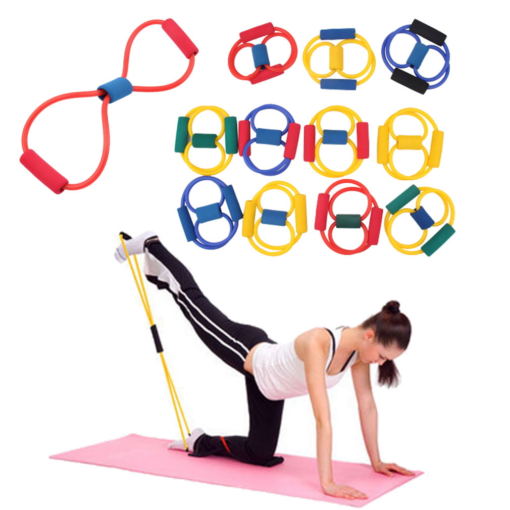 Details about   Resistance Band Set Strength Training Yoga Exercise Tube Workout Bands 