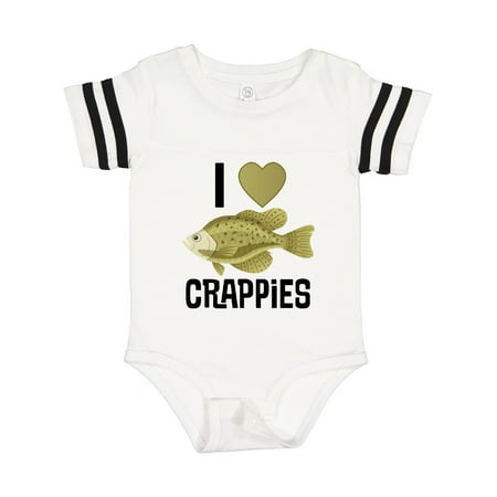 

Inktastic Crappie Fishing I Love Crappies Gift Baby Boy or Baby Girl Bodysuit