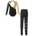 thumbnail image 2 of iixpin Gymnastics Leotards for Girls Dance Unitards and Leggings Biketards 2 Piece Dance Outfits Full Body Jumpsuit Gold 8, 2 of 5